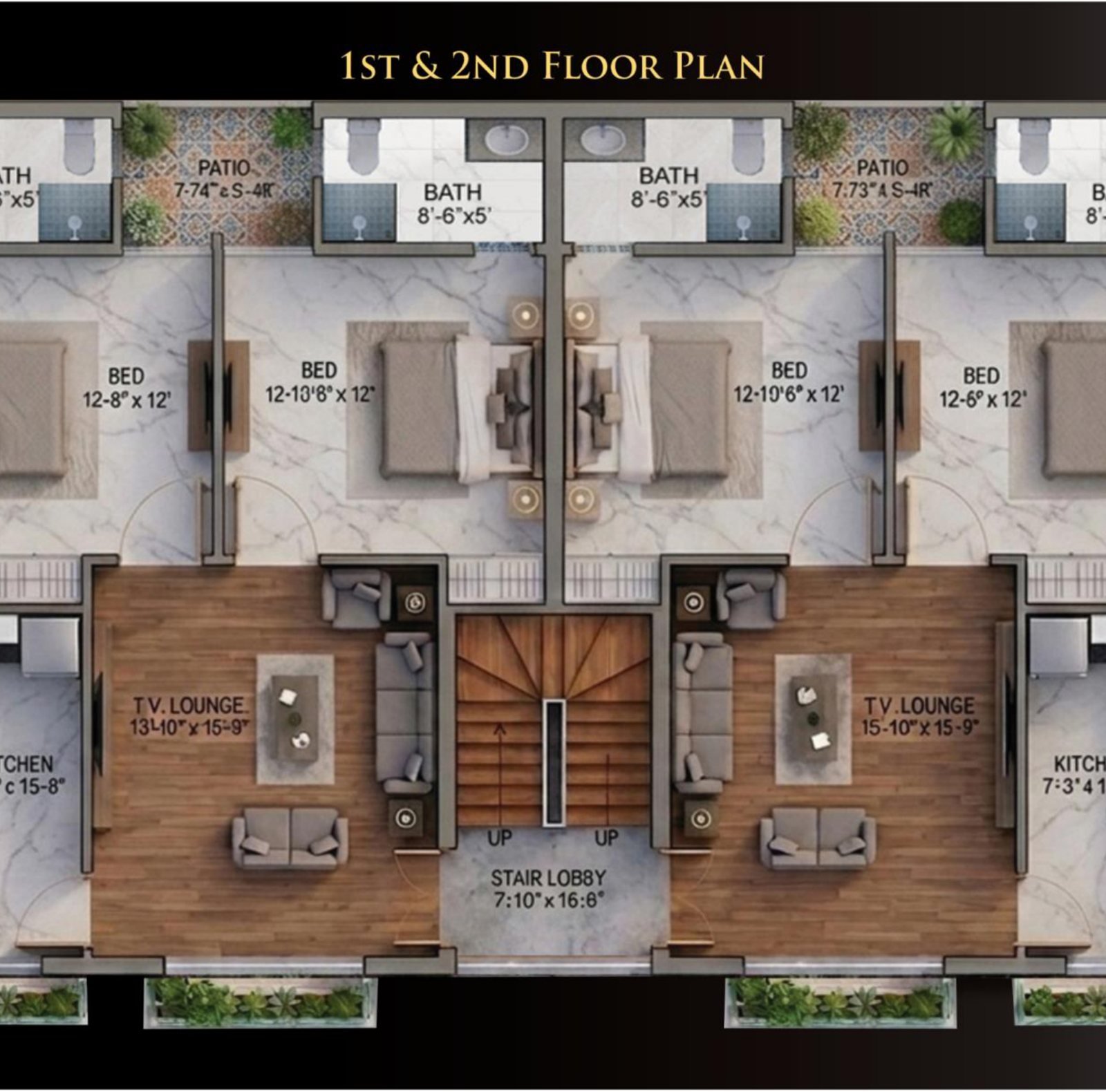 First and second floor plan
